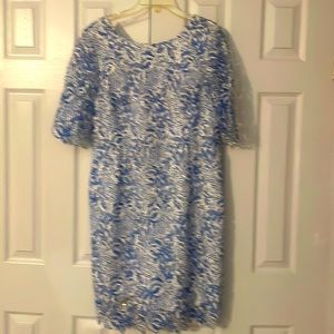 Blue/white lace Antonio Melani dress.